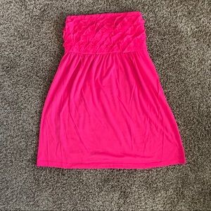 Op Pink Strapless Bathing Suit Cover Up/Dress
